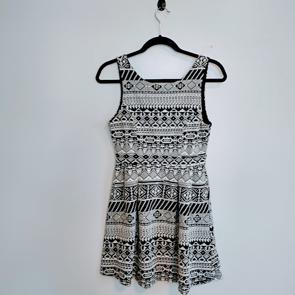 Monteau fit and flare tribal dress